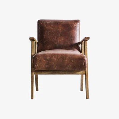 La Redoute Berlin Mid-Century Armchair with Solid Wood Frame