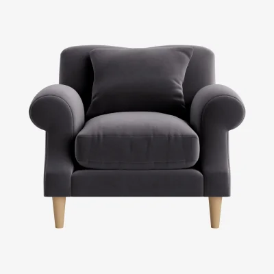 Loaf Crumpet Armchair (Wire Wool Clever Velvet)