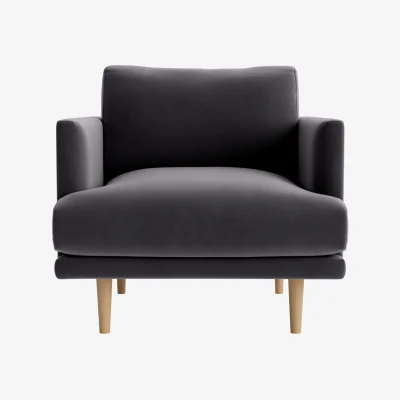 Loaf Jeffers Armchair (Wire Wool Clever Velvet)