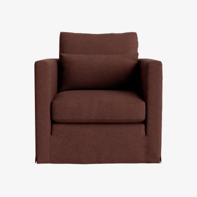Loaf Bruges Armchair (Mulberry Wine Clever Linen)