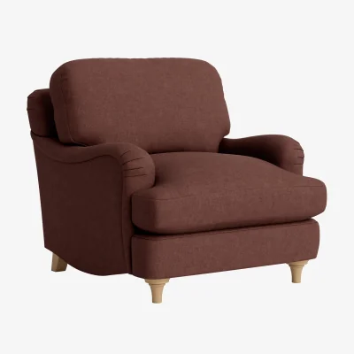 Loaf Jonesy Armchair (Mulberry Wine Clever Linen)