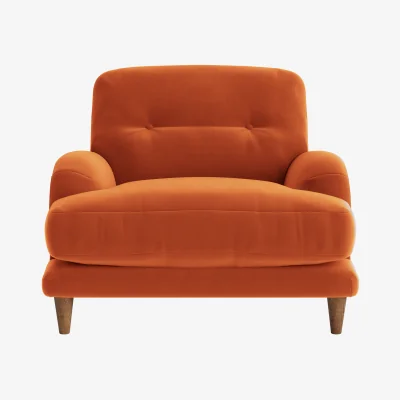 Loaf Sugar Bum Armchair (Bobbing Buoy Clever Velvet)
