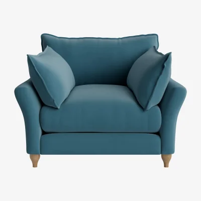 Loaf Brioche Armchair (Teacup Teal Clever Velvet)