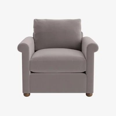 Loaf Queenie Armchair in Tarnished Silver Clever Velvet