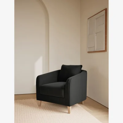 Marks & Spencer M&S Lara Velvet Accent Chair Charcoal