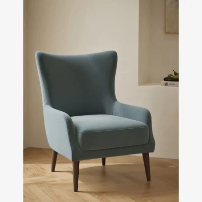 Marks & Spencer Gallery Direct Harriet Velvet Accent Chair Light Blue