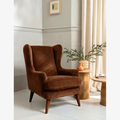 Marks & Spencer BARKER AND STONEHOUSE Sven Chenille Armchair Dark Brown