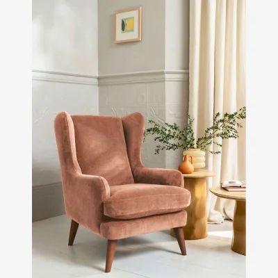 Marks & Spencer BARKER AND STONEHOUSE Sven Chenille Armchair Dusky Rose
