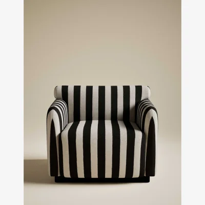 Marks & Spencer M&S X Kelly Hoppen Striped Accent Chair Black/Grey