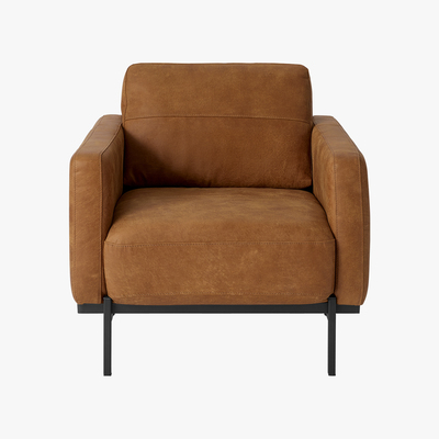 Made.com Jarrod Armchair, Outback Tan Leather
