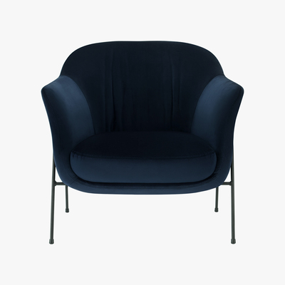 Made.com Lucie Accent Armchair, Archie Blue Velvet