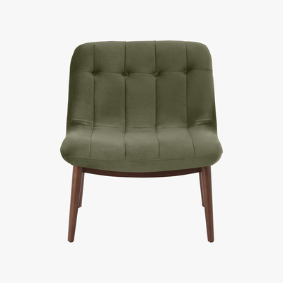 Made.com Halbert Accent Armchair, Sycamore Green Velvet