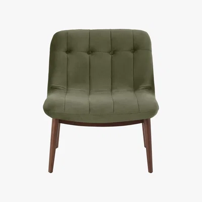 Made.com Halbert Accent Armchair, Sycamore Green Velvet