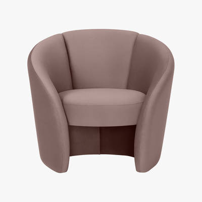 Made.com Abigail Accent Armchair, Pearl Pink Velvet
