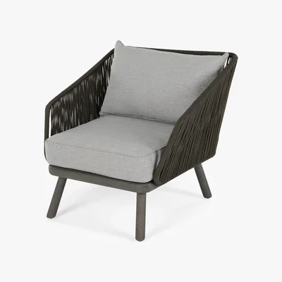 Made.com Alif Garden Armchair, Grey Acacia Wood