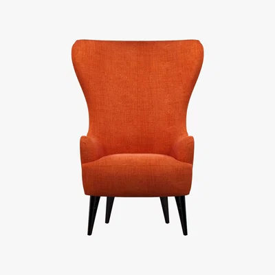Made.com Custom MADE Bodil Accent Armchair, Rust Orange with Black Wood Leg