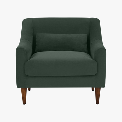 Made.com Herton Armchair, Autumn Green Velvet