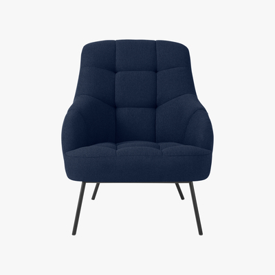 Made.com Howley Accent Armchair, Midnight Blue Weave
