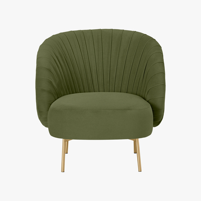 Made.com Ilana Accent Armchair, Fir Green Velvet