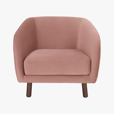 Made.com Esther Accent Armchair, Vintage Pink Velvet