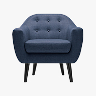 Made.com Ritchie Armchair, Scuba Blue