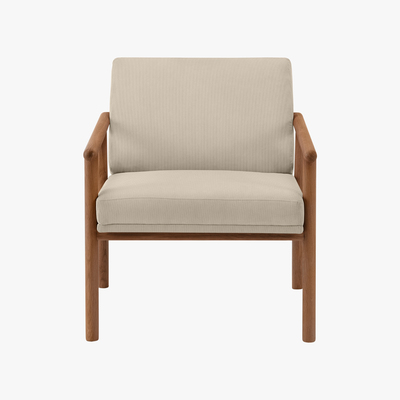 Made.com Quiet Accent Armchair, Stone Micro Corduroy Velvet