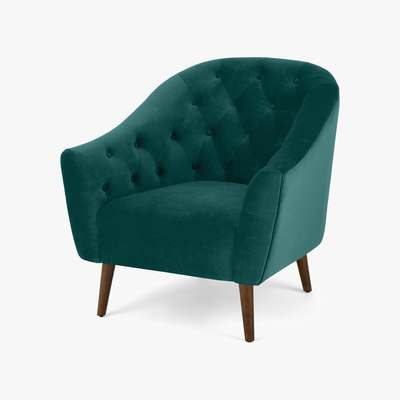 Made.com Tallulah Armchair, Seafoam Blue Velvet