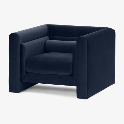 Made.com Mathilde Armchair, Dark Navy Velvet