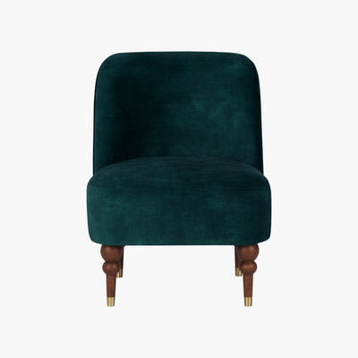 Made.com Harpo Accent Armchair, Nile Blue Velvet