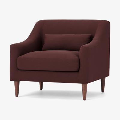 Made.com Herton Armchair, Deep Berry Recycled Cotton