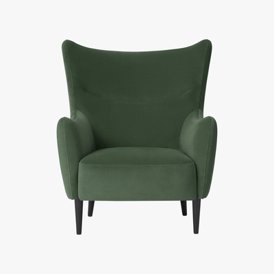 Made.com Bridget Accent Armchair, Elm Green Velvet