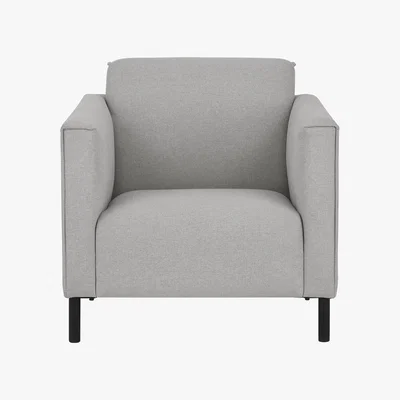 Made.com Herron Armchair, Hail Grey