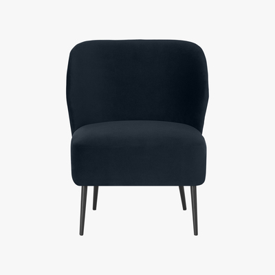 Made.com Topeka Accent Armchair, Twilight Blue Velvet