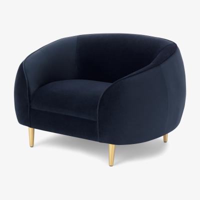 Made.com Trudy Armchair, Monarch Blue Velvet 
