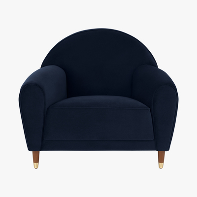 Made.com Carlton Armchair, Ink Blue Velvet