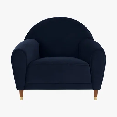 Made.com Carlton Armchair, Ink Blue Velvet
