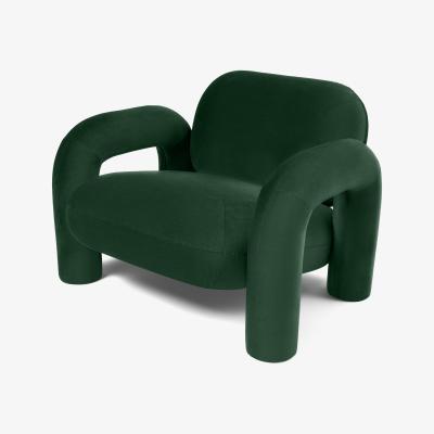 Made.com Bobo Accent Armchair, Moss Green Recycled Velvet