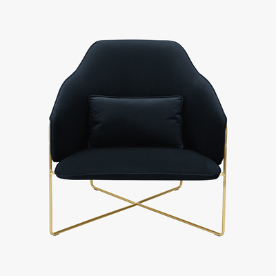 Made.com Stanley Accent Armchair, Twilight Blue Velvet