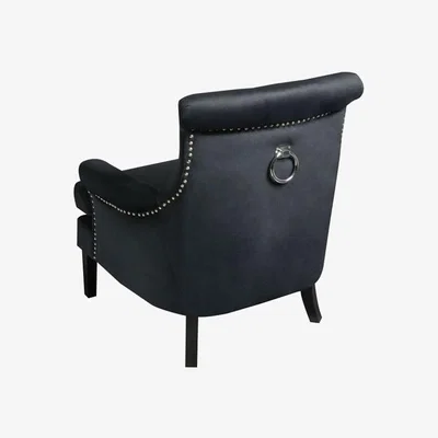My Furniture Positano Lounge Armchair - Black Velvet