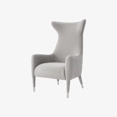 My Furniture Delta Armchair Dove Grey – Brushed Silver
