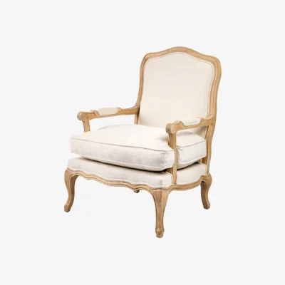 My Furniture Le Brun - French Oak Oatmeal Occasional Armchair