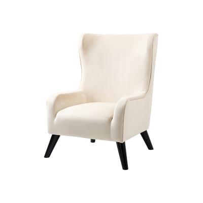 Mondeer Accent Armchair With Storage Pockets - Soft Faux Lambswool, Metal Legs, White - View #2