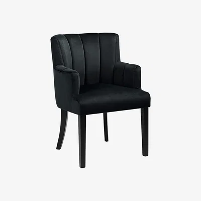 My Furniture Hatfield Carver Chair - Black Velvet               
