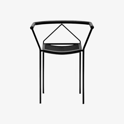 Made in Design Poltroncina Armchair metal black / Maurizio Peregalli, 1984 - Zeus