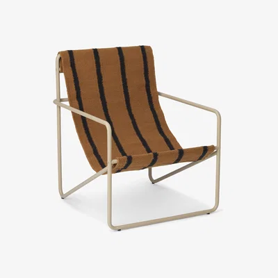 Made in Design Desert Children armchair - / Beige structure Recycled plastic bottles by Ferm Living Brown/Black