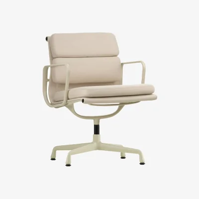 Made in Design Soft Pad EA 208 Swivel armchair textile beige / Eames (1969) - Vitra