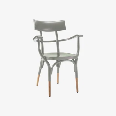 Made in Design Czech Armchair - / Wood by Wiener GTV Design Grey