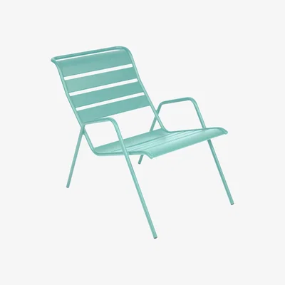 Made in Design Monceau Low armchair - Stackable by Fermob Blue