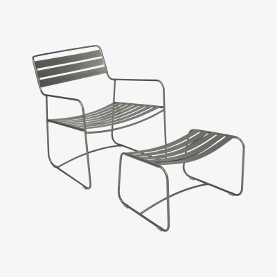 Made in Design Surprising Lounger Set armchair & footrest by Fermob Green/Grey