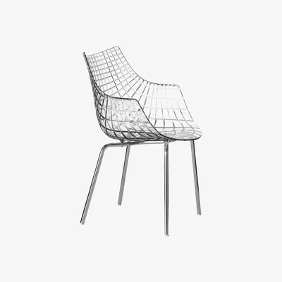 Made in Design Meridiana Armchair - Transparent polycarbonate / 4 legs by Driade Transparent